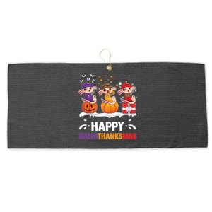 Happy Thanksmas Axolotl Large Microfiber Waffle Golf Towel