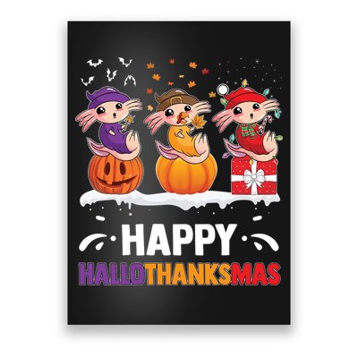 Happy Thanksmas Axolotl Poster