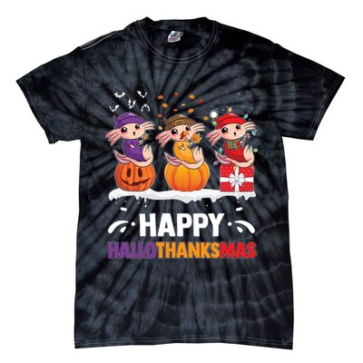 Happy Thanksmas Axolotl Tie-Dye T-Shirt