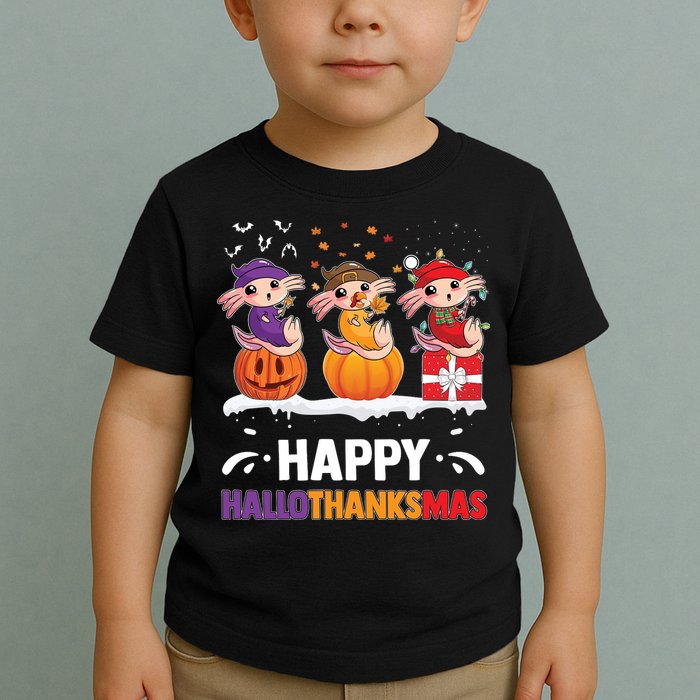 Happy Thanksmas Axolotl Toddler T-Shirt