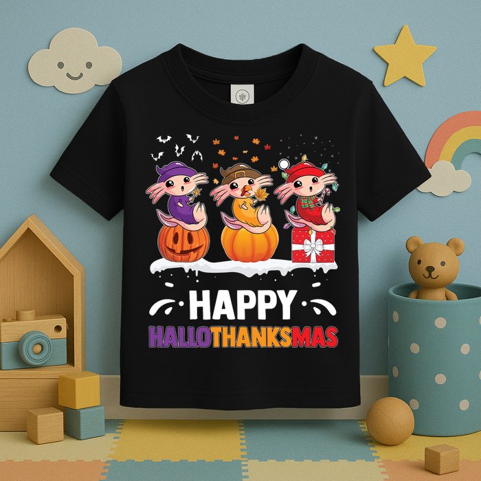 Happy Thanksmas Axolotl Toddler T-Shirt
