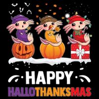 Happy Thanksmas Axolotl Toddler T-Shirt