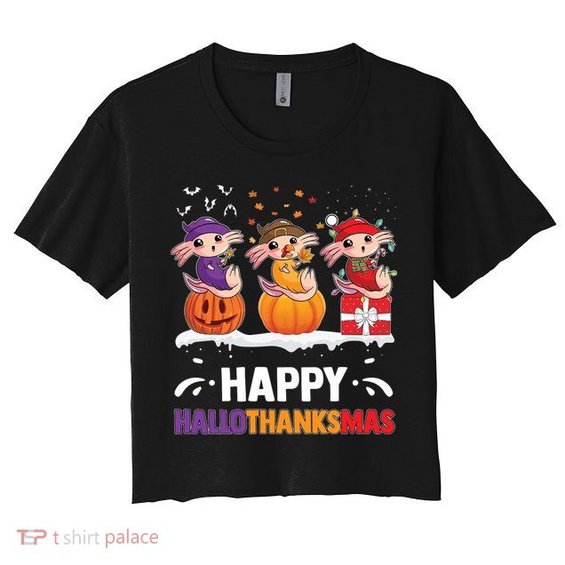 Happy Thanksmas Axolotl Crop Top