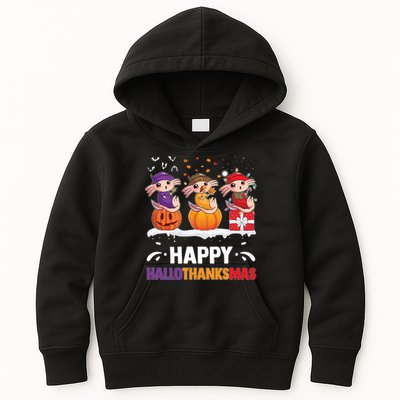 Happy Thanksmas Axolotl Kids Hoodie