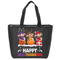 Happy Thanksmas Axolotl Zip Tote Bag