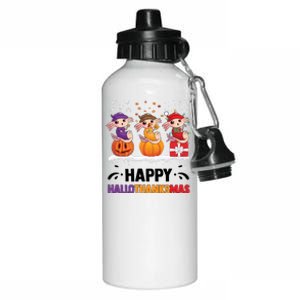 Happy Thanksmas Axolotl Aluminum Water Bottle