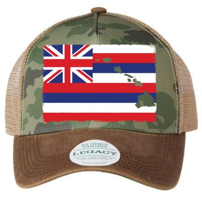 Hawaii The Aloha State Flag By Hawaii Nei All Day Legacy Tie Dye Trucker Hat