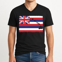 Hawaii The Aloha State Flag By Hawaii Nei All Day V-Neck T-Shirt
