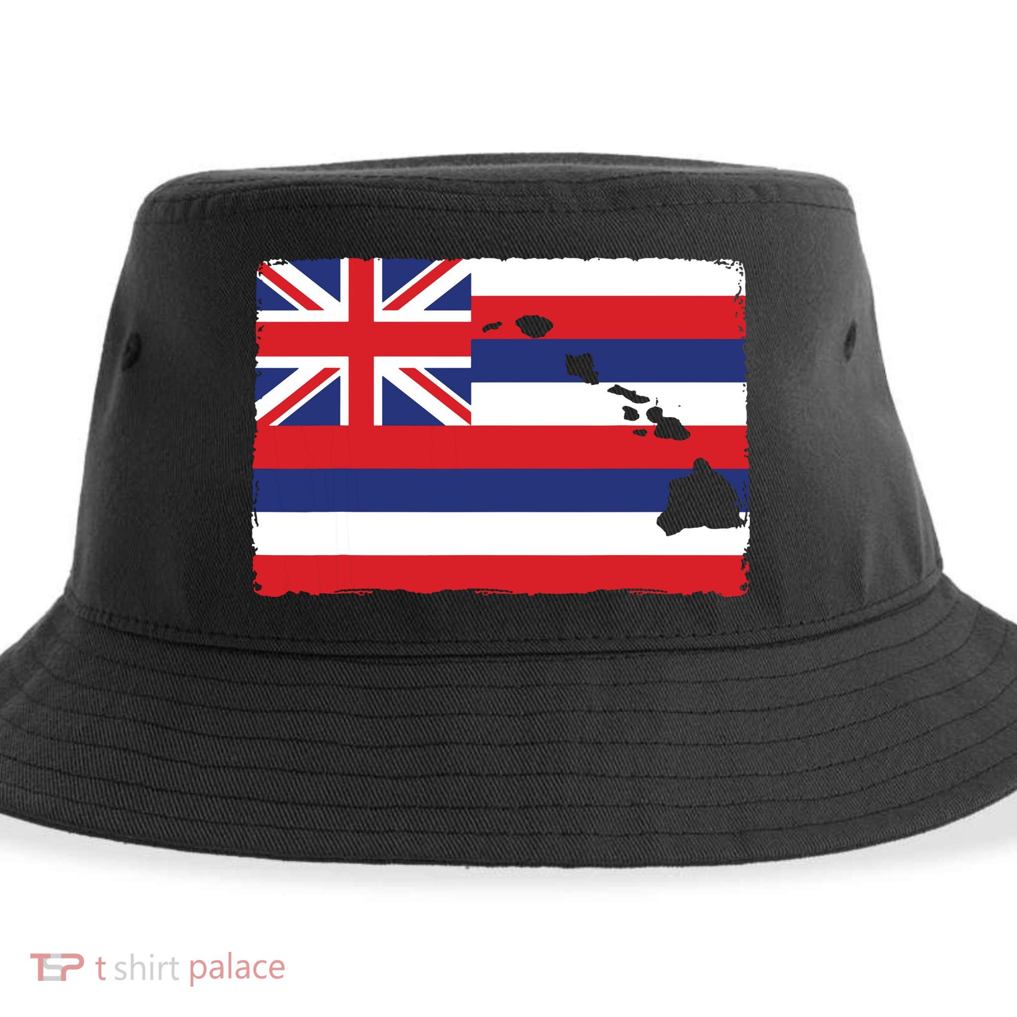 Hawaii The Aloha State Flag By Hawaii Nei All Day Sustainable Bucket Hat