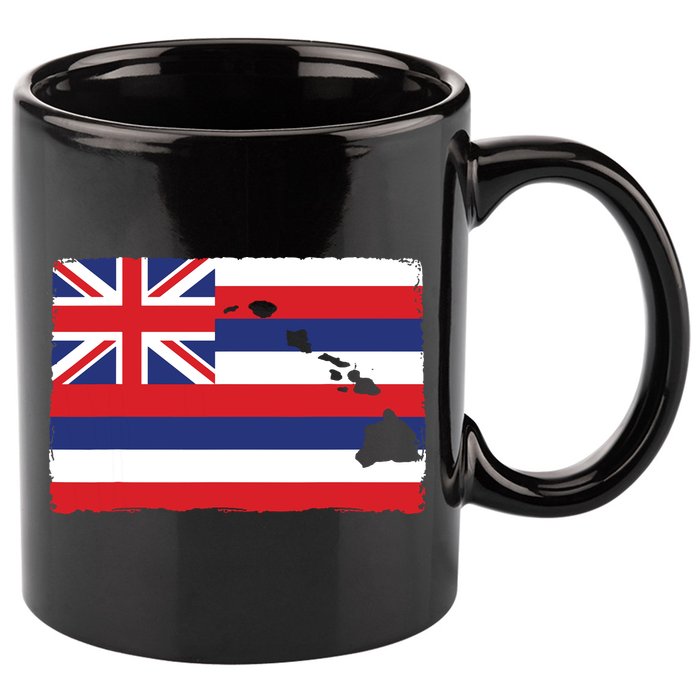 Hawaii The Aloha State Flag By Hawaii Nei All Day 11oz C Handle Ceramic Mug