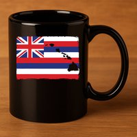 Hawaii The Aloha State Flag By Hawaii Nei All Day 11oz C Handle Ceramic Mug