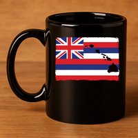 Hawaii The Aloha State Flag By Hawaii Nei All Day 11oz C Handle Ceramic Mug