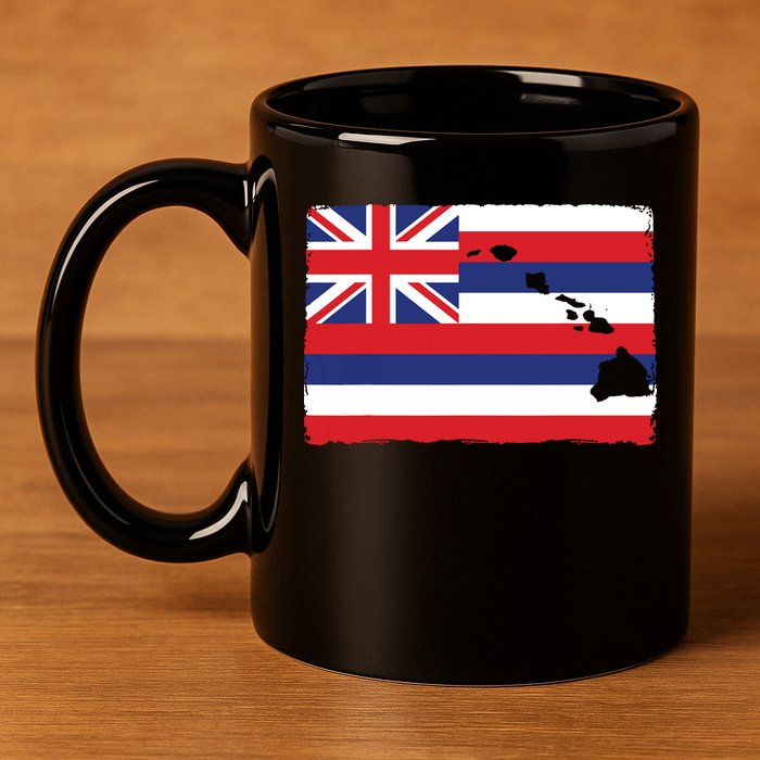 Hawaii The Aloha State Flag By Hawaii Nei All Day 11oz C Handle Ceramic Mug