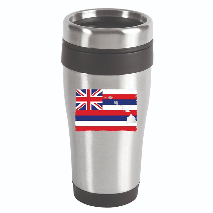 Hawaii The Aloha State Flag By Hawaii Nei All Day 16oz Travel Tumbler