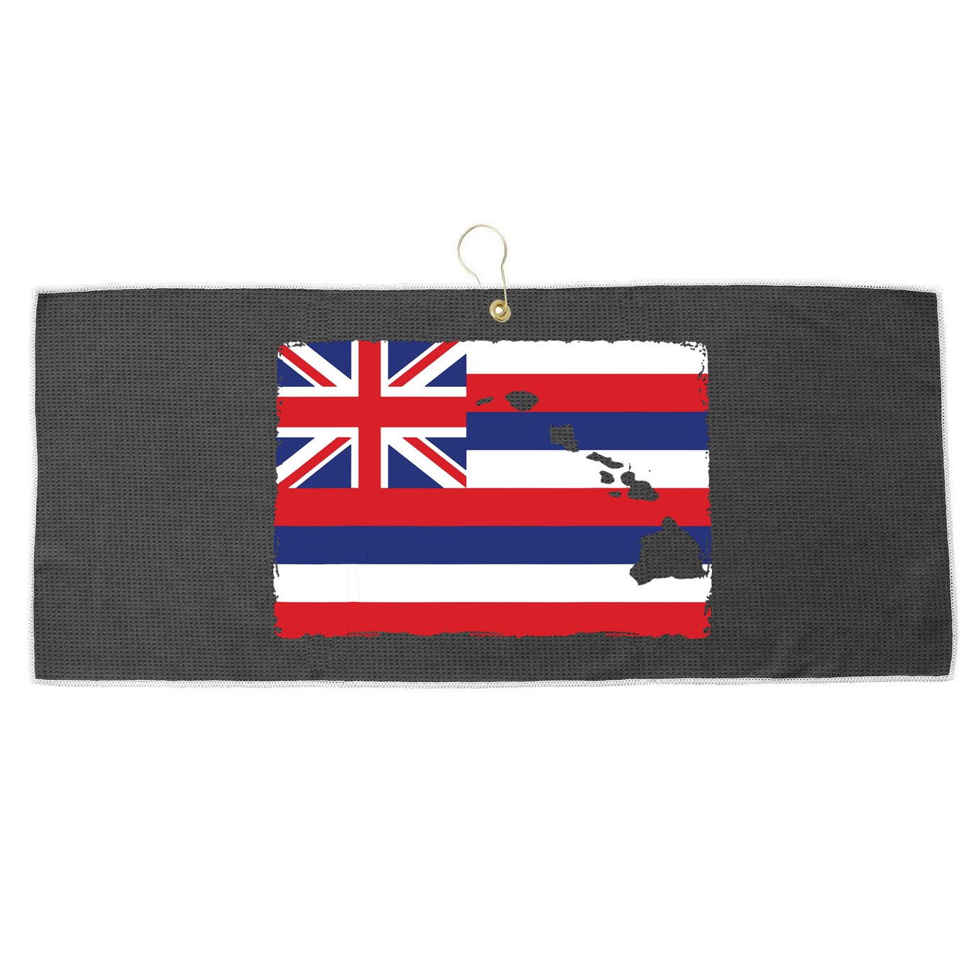 Hawaii The Aloha State Flag By Hawaii Nei All Day Large Microfiber Waffle Golf Towel