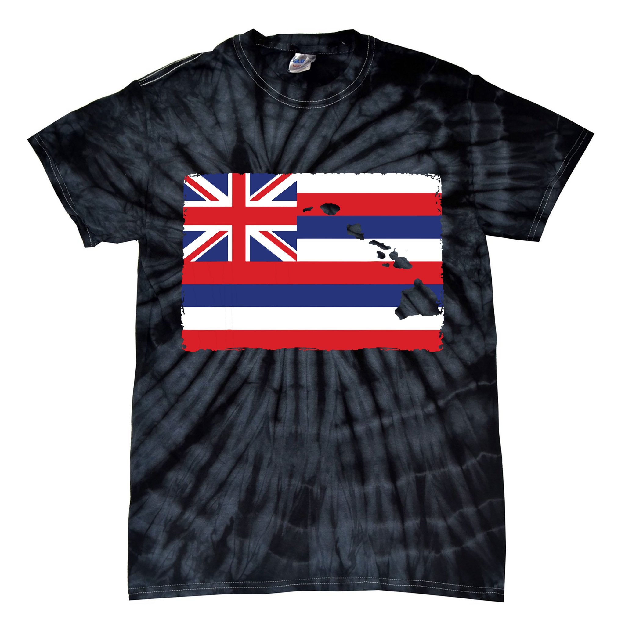 Hawaii The Aloha State Flag By Hawaii Nei All Day Tie-Dye T-Shirt