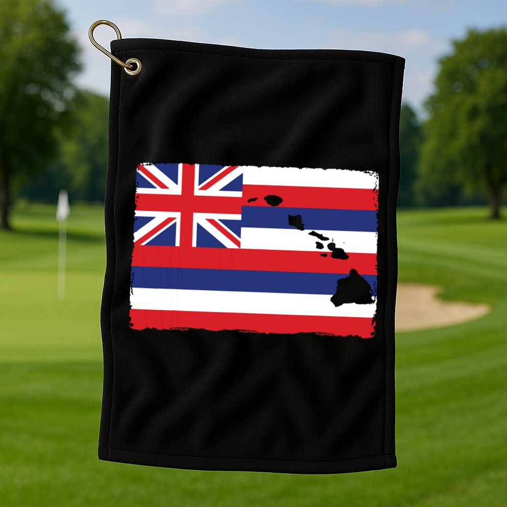 Hawaii The Aloha State Flag By Hawaii Nei All Day Golf Towel