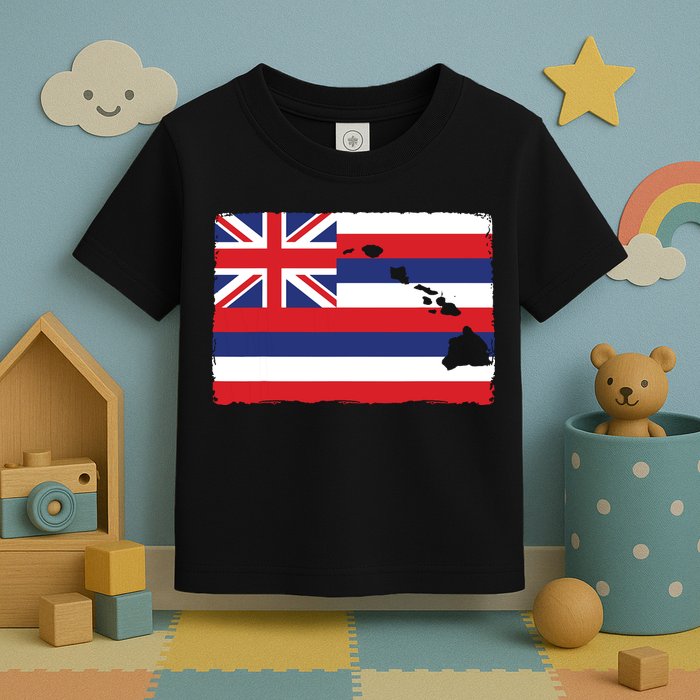 Hawaii The Aloha State Flag By Hawaii Nei All Day Toddler T-Shirt