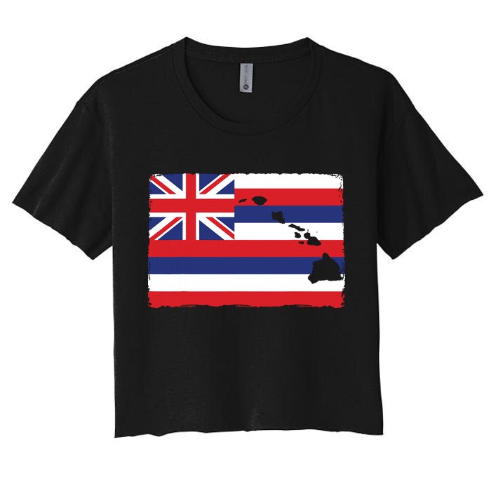 Hawaii The Aloha State Flag By Hawaii Nei All Day Women's Crop Top Tee