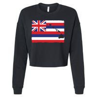 Hawaii The Aloha State Flag By Hawaii Nei All Day Cropped Pullover Crew