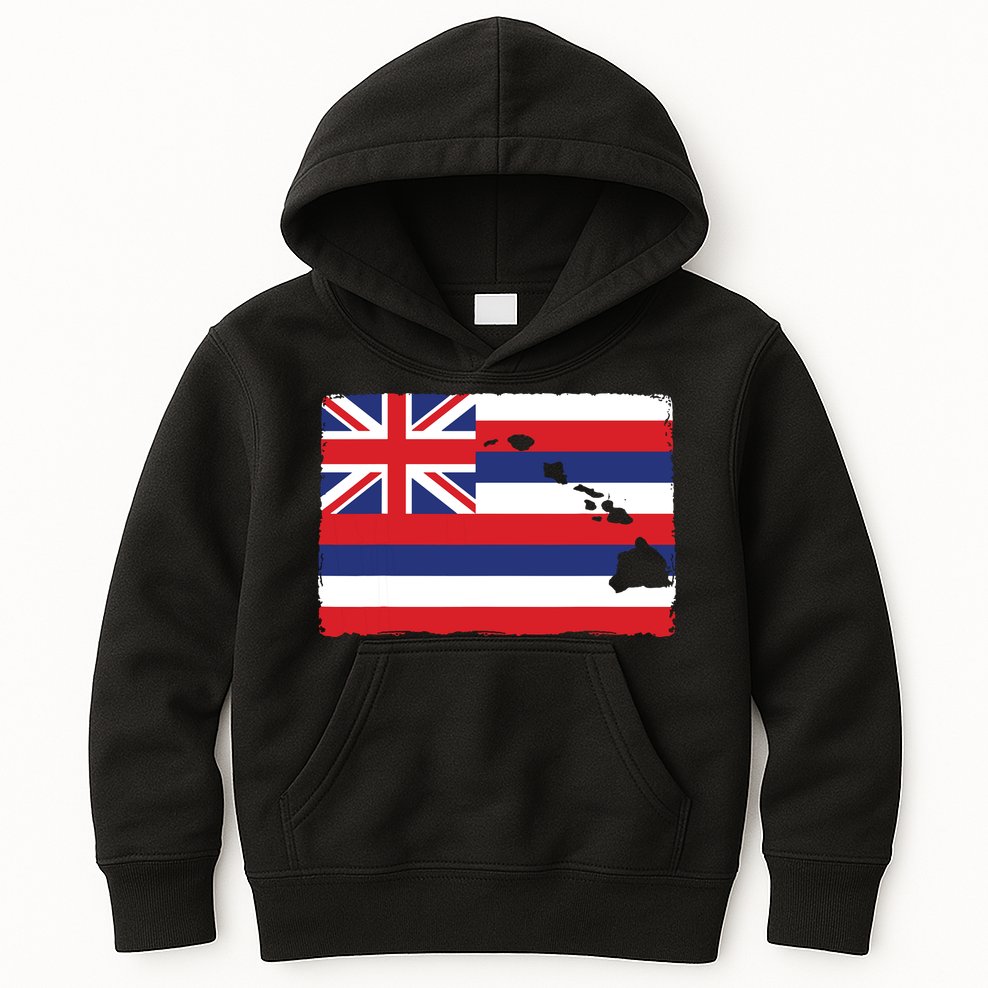 Hawaii The Aloha State Flag By Hawaii Nei All Day Kids Hoodie