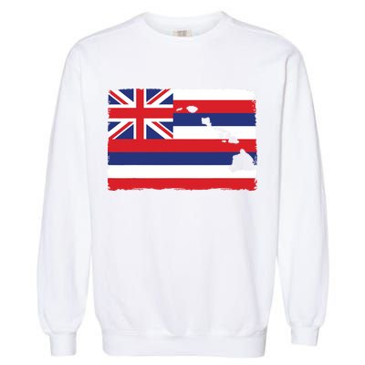 Hawaii The Aloha State Flag By Hawaii Nei All Day Garment-Dyed Sweatshirt