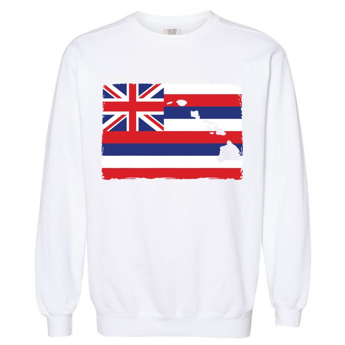 Hawaii The Aloha State Flag By Hawaii Nei All Day Garment-Dyed Sweatshirt