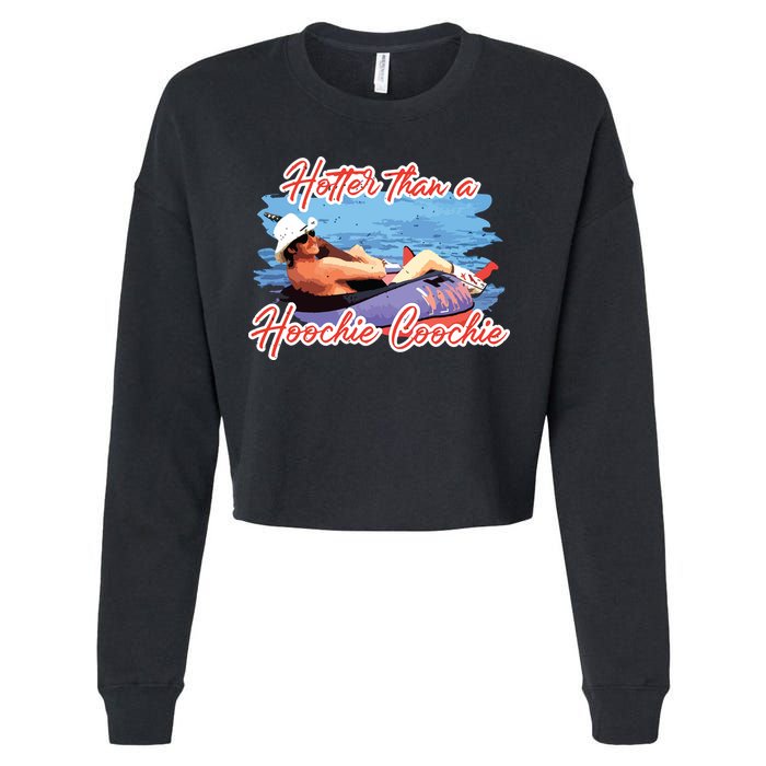 Hotter Than A Hoochie Coochie Country Cropped Pullover Crew