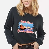 Hotter Than A Hoochie Coochie Country Cropped Pullover Crew