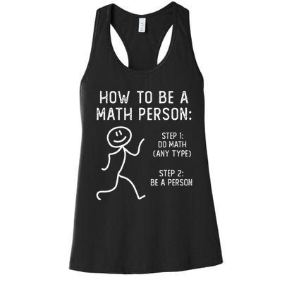 How To Be A Math Person Women's Racerback Tank