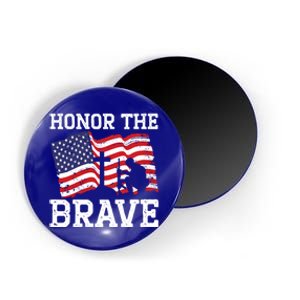 Honor The Brave Veteran Usa Flag American Memorial Day Gift Magnet