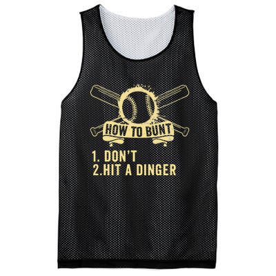 How To Bunt Don't Hit a Dinger Big Hit Baseball Mesh Reversible Basketball Jersey Tank