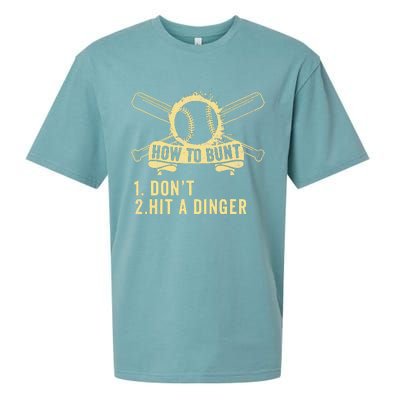 How To Bunt Don't Hit a Dinger Big Hit Baseball Sueded Cloud Jersey T-Shirt