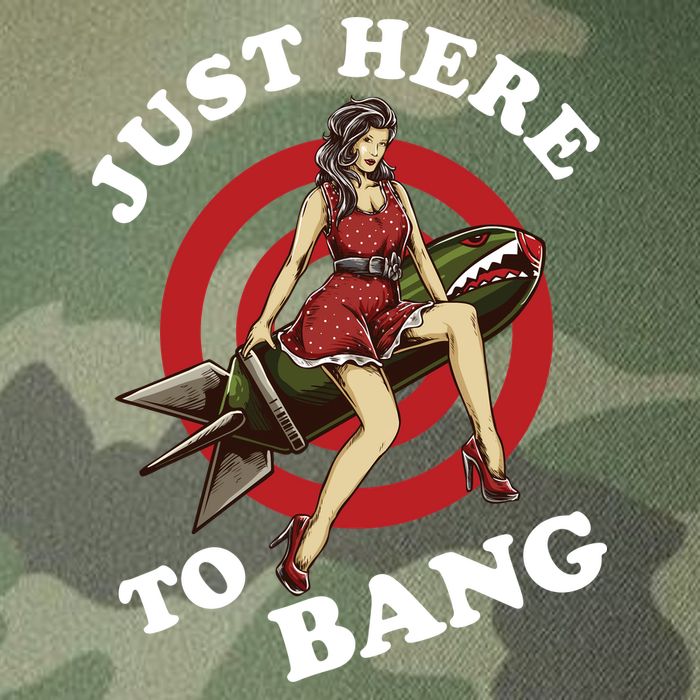 Here To Bang 4th Of July Pin Up Girl Rocket Legacy Tie Dye Trucker Hat