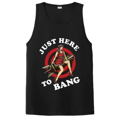 Here To Bang 4th Of July Pin Up Girl Rocket PosiCharge Competitor Tank