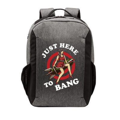 Here To Bang 4th Of July Pin Up Girl Rocket Vector Backpack
