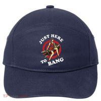Here To Bang 4th Of July Pin Up Girl Rocket 7-Panel Snapback Hat