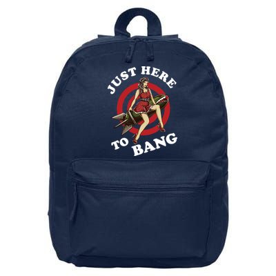 Here To Bang 4th Of July Pin Up Girl Rocket 16 in Basic Backpack