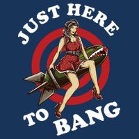 Here To Bang 4th Of July Pin Up Girl Rocket 16 in Basic Backpack