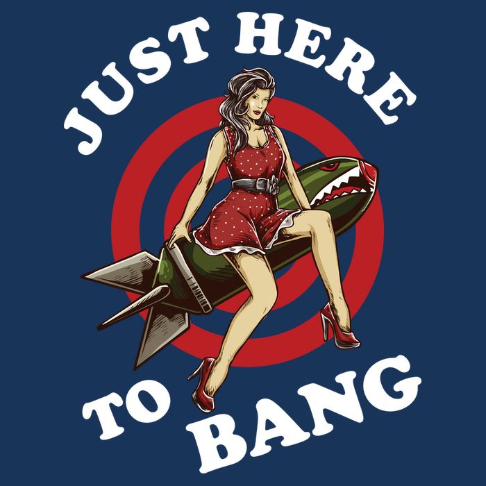 Here To Bang 4th Of July Pin Up Girl Rocket 16 in Basic Backpack