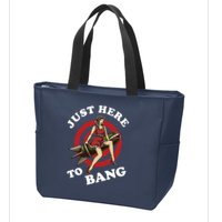 Here To Bang 4th Of July Pin Up Girl Rocket Zip Tote Bag