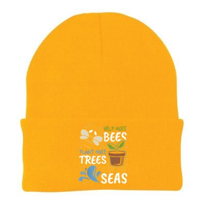 Help The Bees Plant More Trees Clean The Seas Earth Day Meaningful Gift Knit Cap Winter Beanie