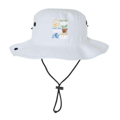 Help The Bees Plant More Trees Clean The Seas Earth Day Meaningful Gift Legacy Cool Fit Booney Bucket Hat