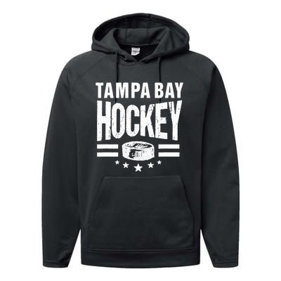 Hockey Tampa Bay Throwback Blue Tb Retro Tampa Bay Fan Pro Performance Fleece Hoodie