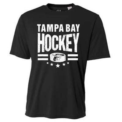 Hockey Tampa Bay Throwback Blue Tb Retro Tampa Bay Fan Pro Cooling Performance Crew T-Shirt