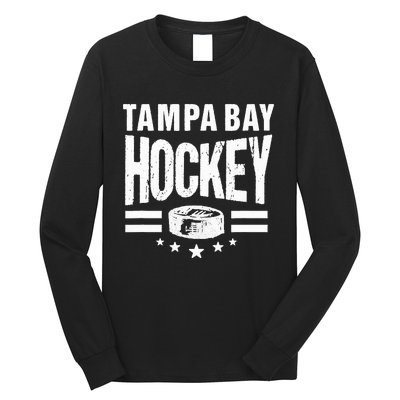 Hockey Tampa Bay Throwback Blue Tb Retro Tampa Bay Fan Pro Long Sleeve Shirt