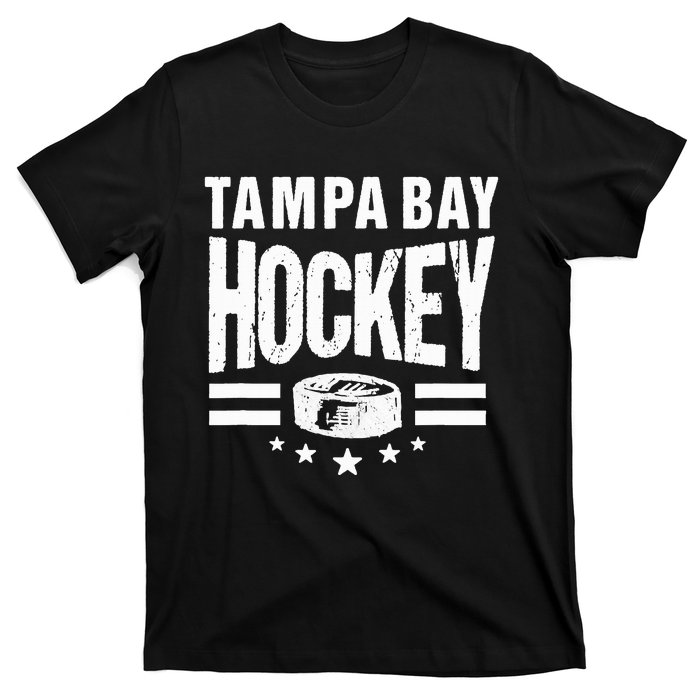 Hockey Tampa Bay Throwback Blue Tb Retro Tampa Bay Fan Pro T-Shirt