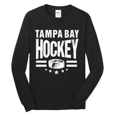 Hockey Tampa Bay Throwback Blue Tb Retro Tampa Bay Fan Pro Tall Long Sleeve T-Shirt