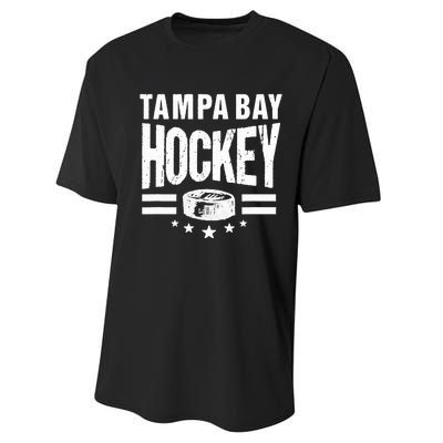 Hockey Tampa Bay Throwback Blue Tb Retro Tampa Bay Fan Pro Performance Sprint T-Shirt