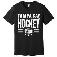 Hockey Tampa Bay Throwback Blue Tb Retro Tampa Bay Fan Pro Premium T-Shirt